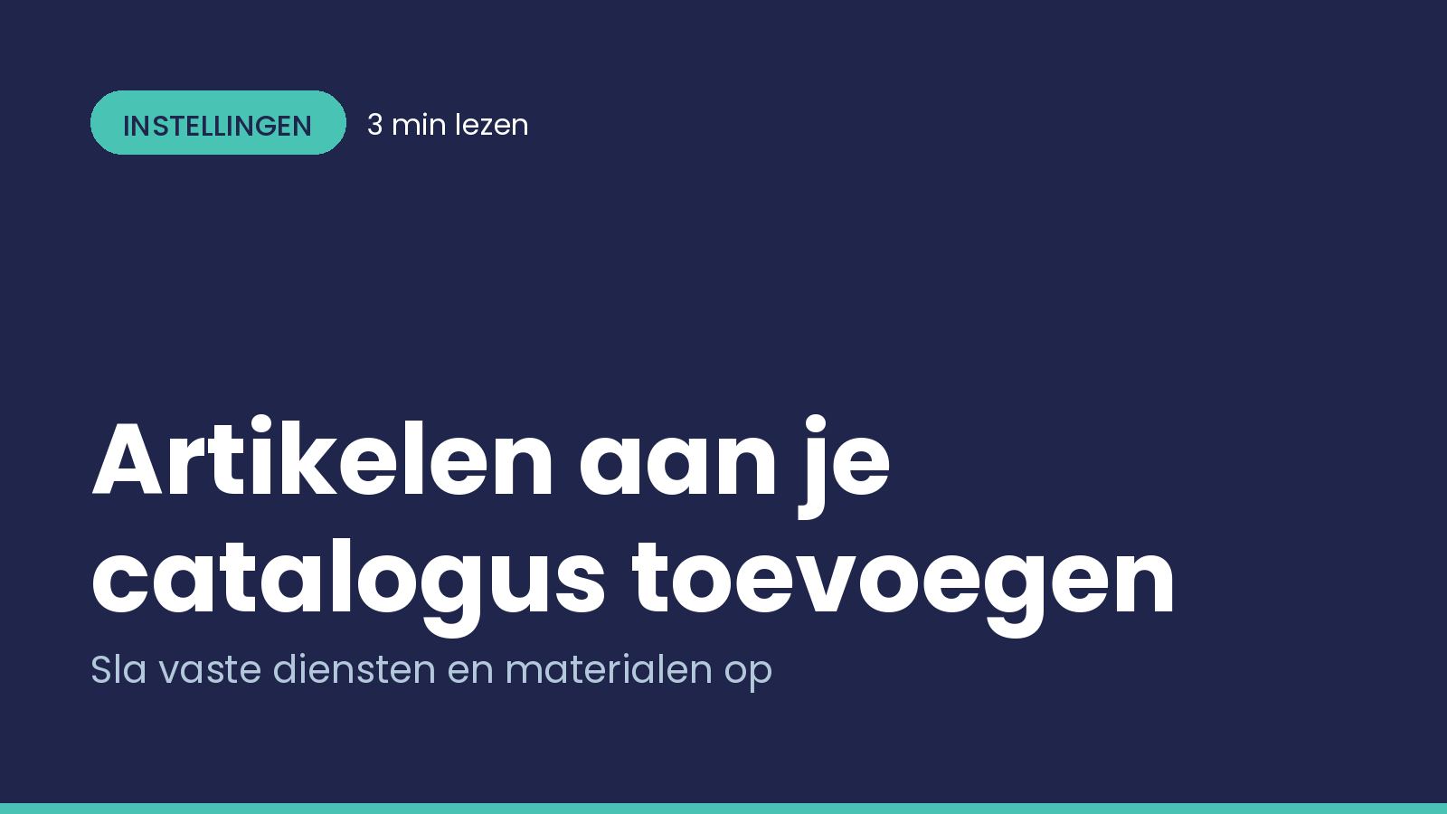 Artikelen importeren