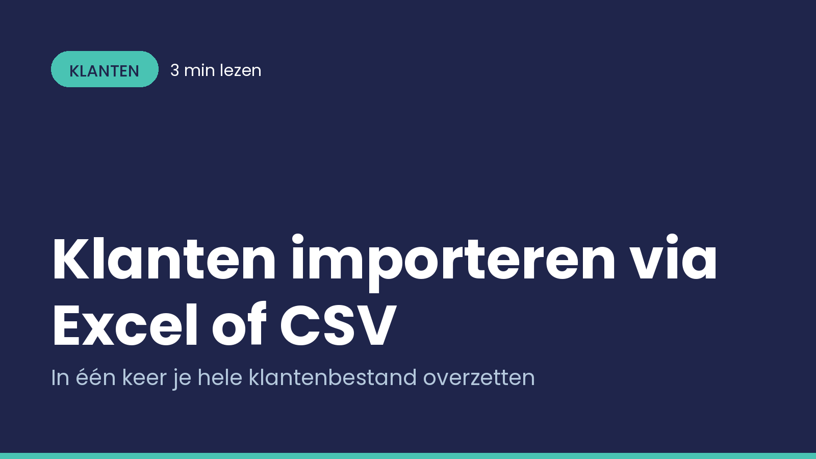 Import clients from Excel or CSV