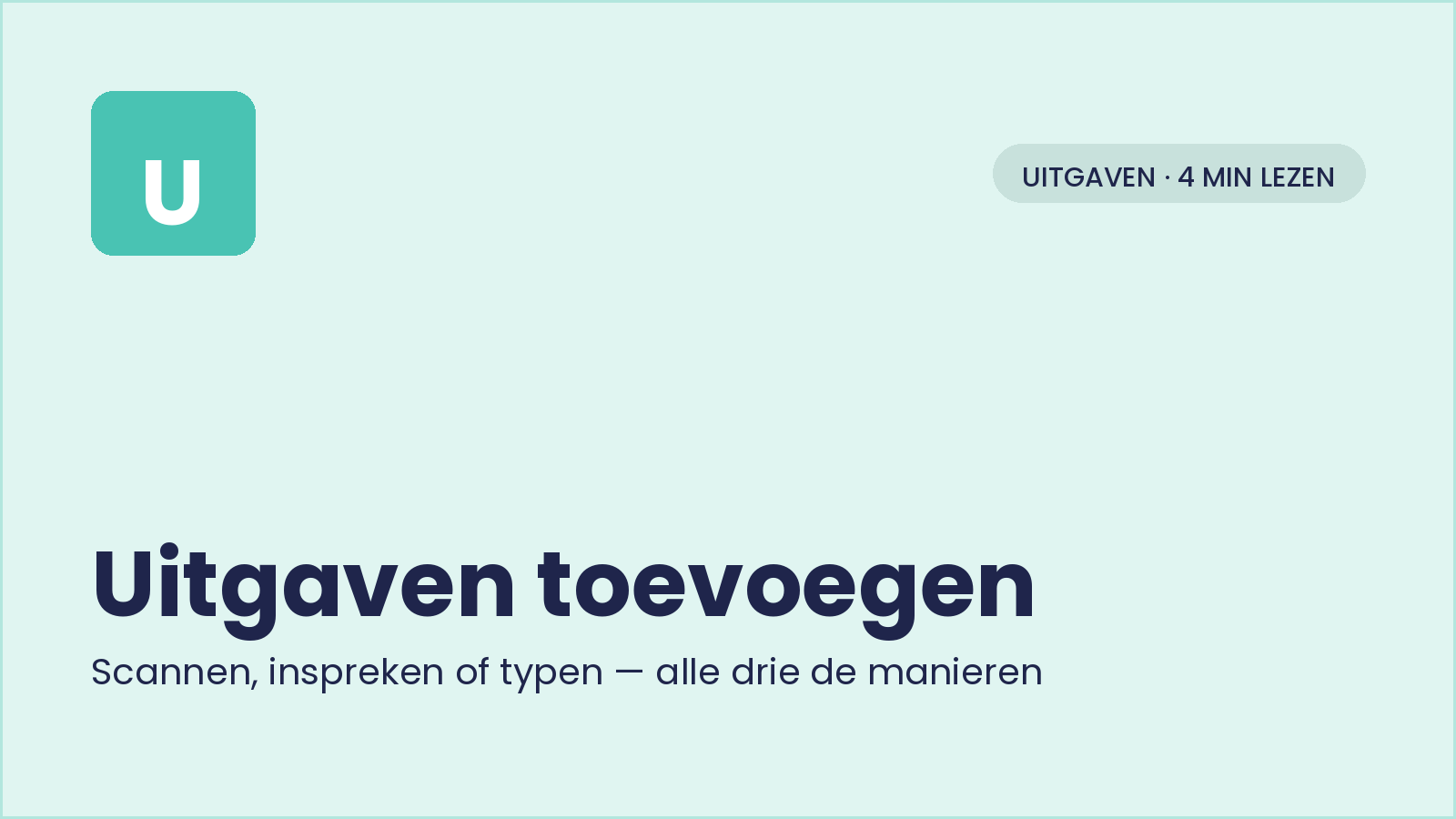 Uitgaven importeren via Excel of CSV